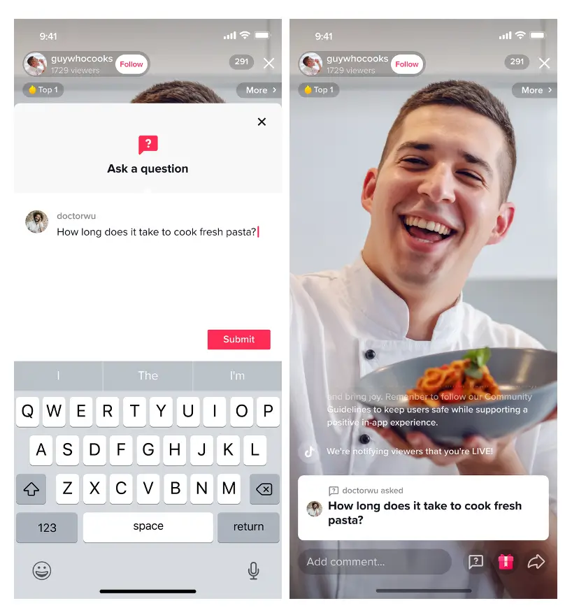 Foto: Ilustrasi Live TikTok (dok. TikTok)