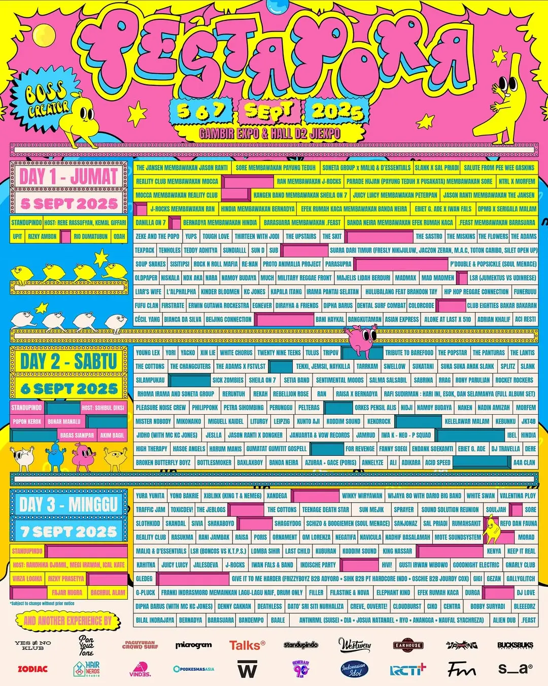 Line up Pestapora 2025. (Foto: pestapora)