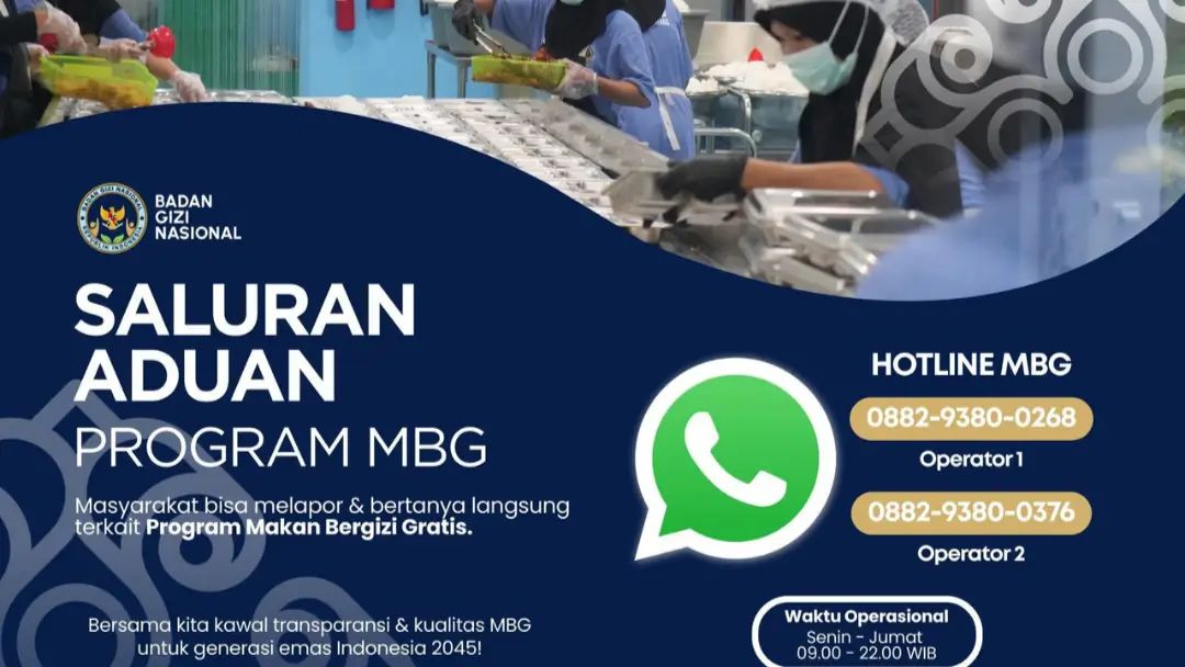 Foto: Saluran Aduan Program MBG (bgn.go.id |Dok. Biro Hukum dan Humas BGN)