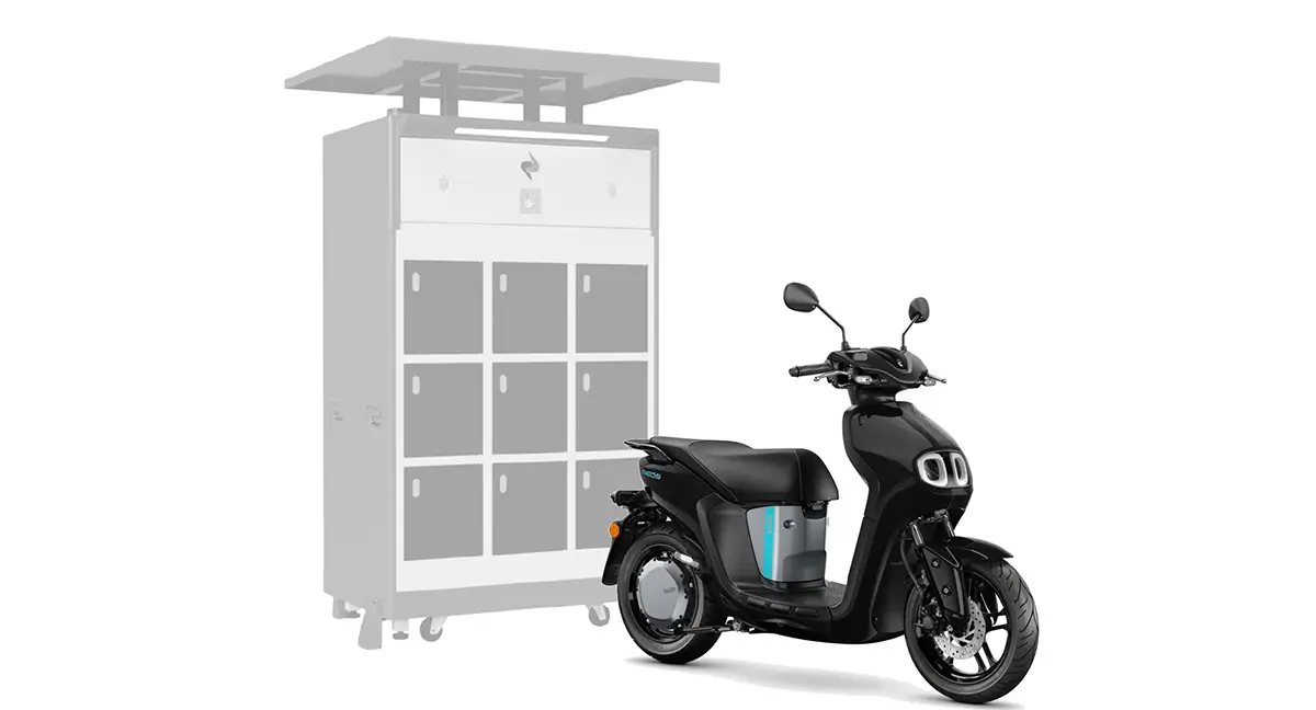 Ilustrasi swap battery motor Yamaha. (Foto: yamaha-motor.co.id)