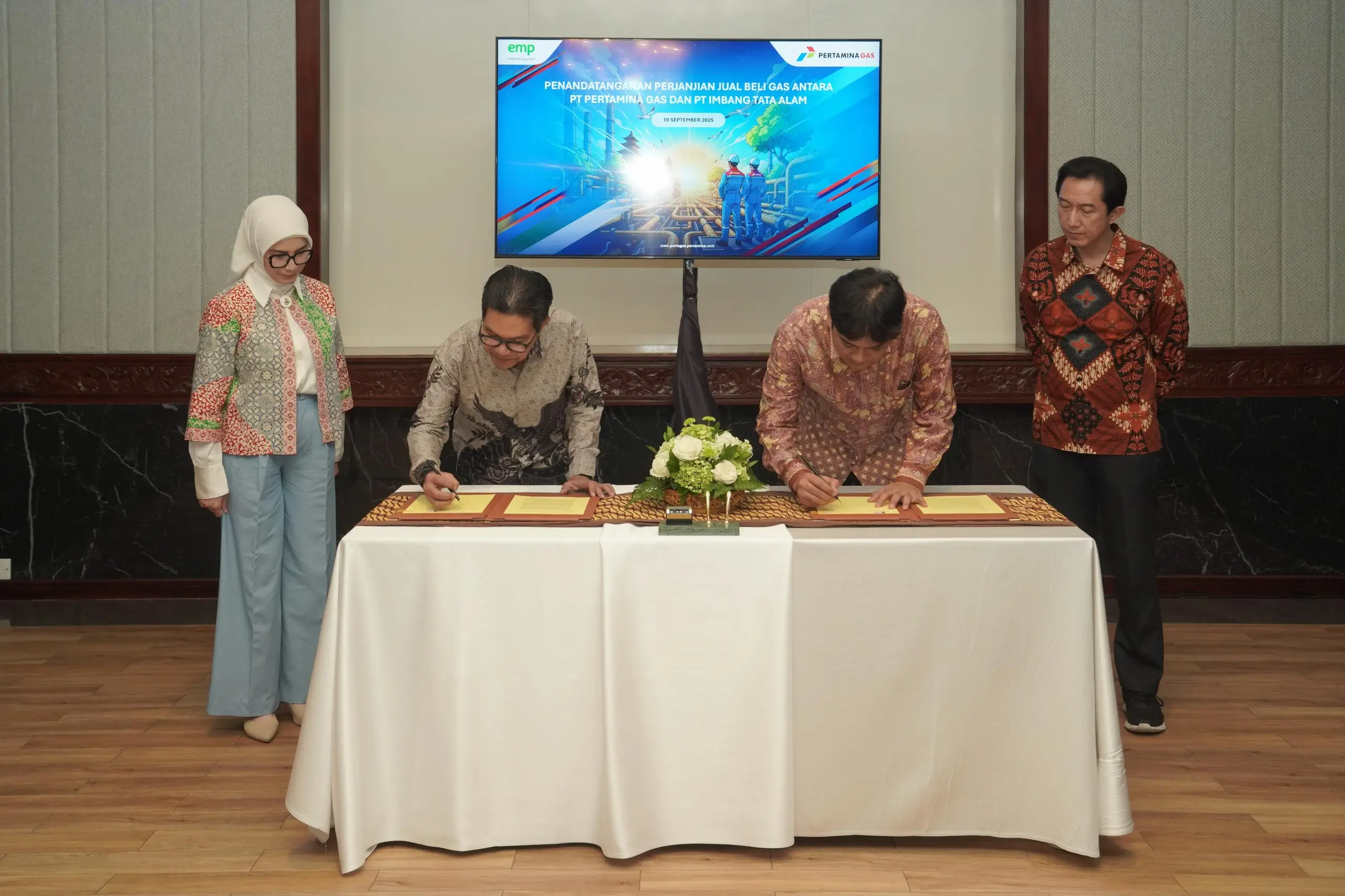 Dukung Swasembada Energi  Pertagas Tandatangani Perjanjian Jual Beli Gas dengan PT Imbang Tata Alam