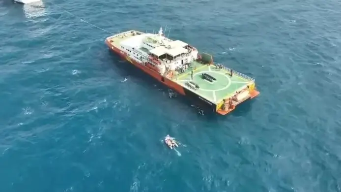 Proses pencarian dan pertolongan (SAR) kapal Virgo Transport 8 di Laut Jawa. (Foto: Tangkapan layar YouTube/BASARNAS OFFICIAL)