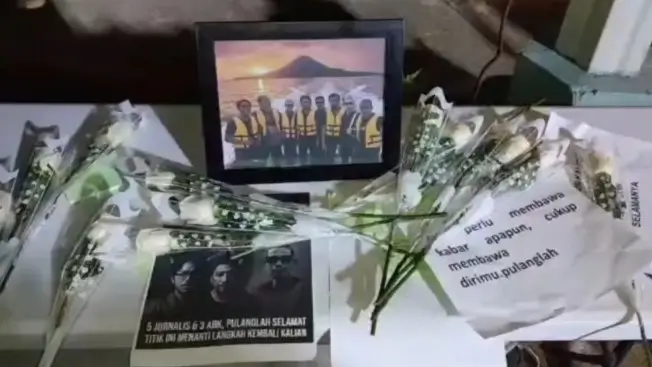 Operasi SAR terhadap lima jurnalis dan tiga awak kapal yang hilang di perairan Selat Sunda resmi dihentikan. (Foto: Tangkapan layar Instagram @kantorsar_banten)