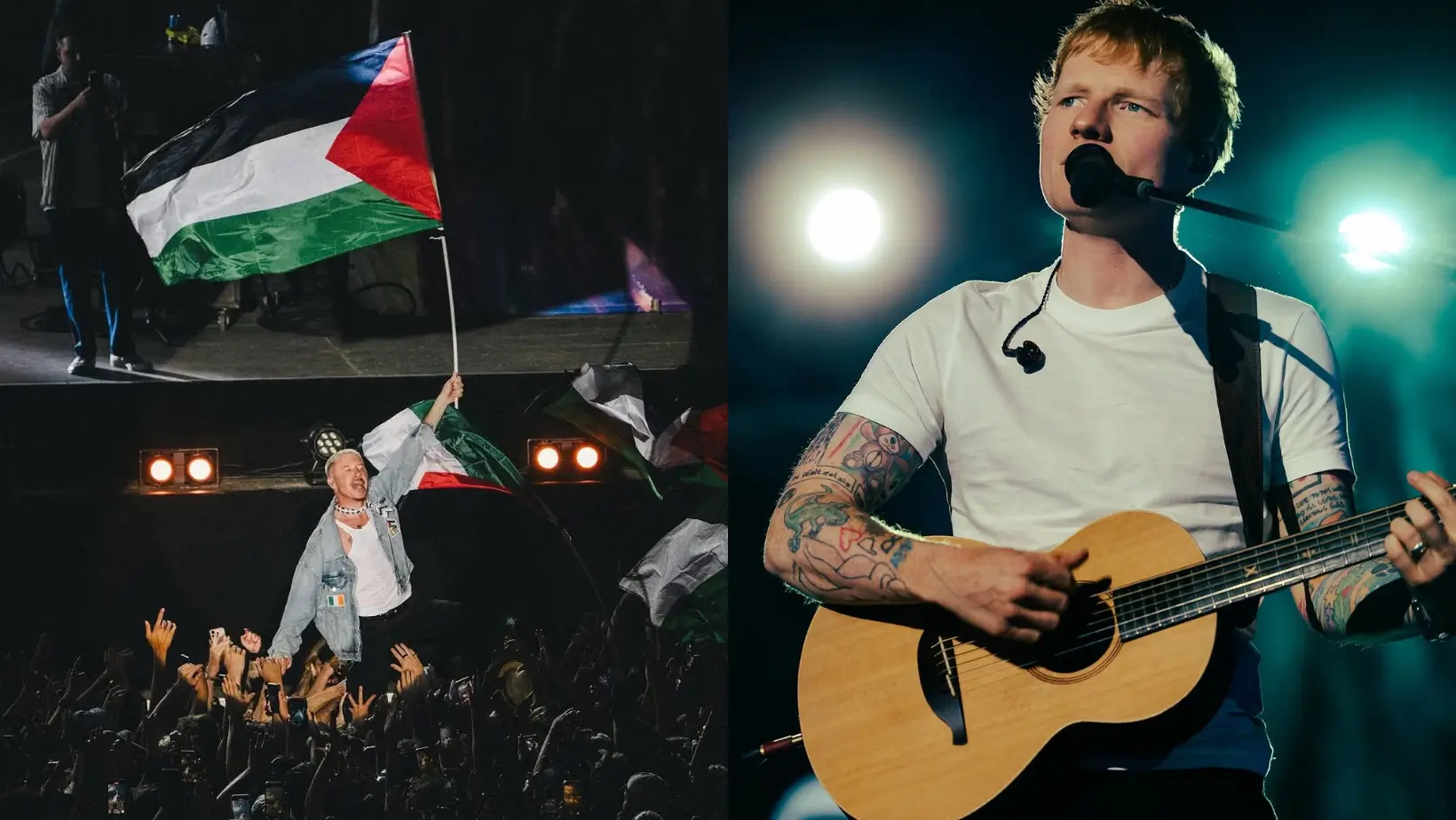 Foto: Macklemore (Instagram/@macklemore/Jake Magraw) dan Ed Sheeran (Instagram/@spotify)