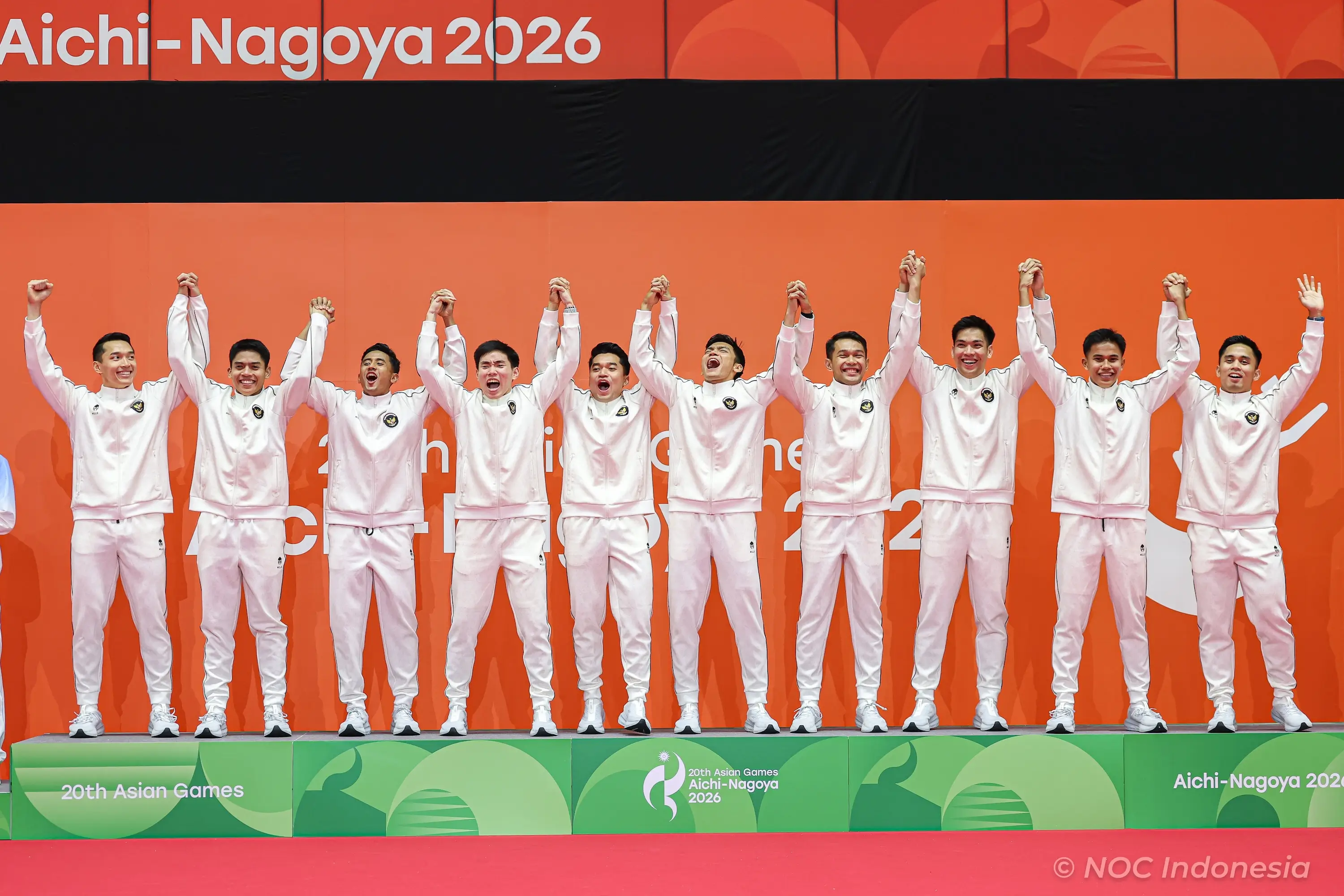 Indonesia berada di peringkat ke-19 pada hari kedelapan Asian Games 2026. Foto NOC Indonesia.