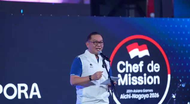 Erupsi Gunung Krakatau turut memengaruhi perjalanan Kontingen Tim Indonesia yang tengah bersiap menuju Asian Games Aichi-Nagoya 2026. (Foto: NOC Indonesia)