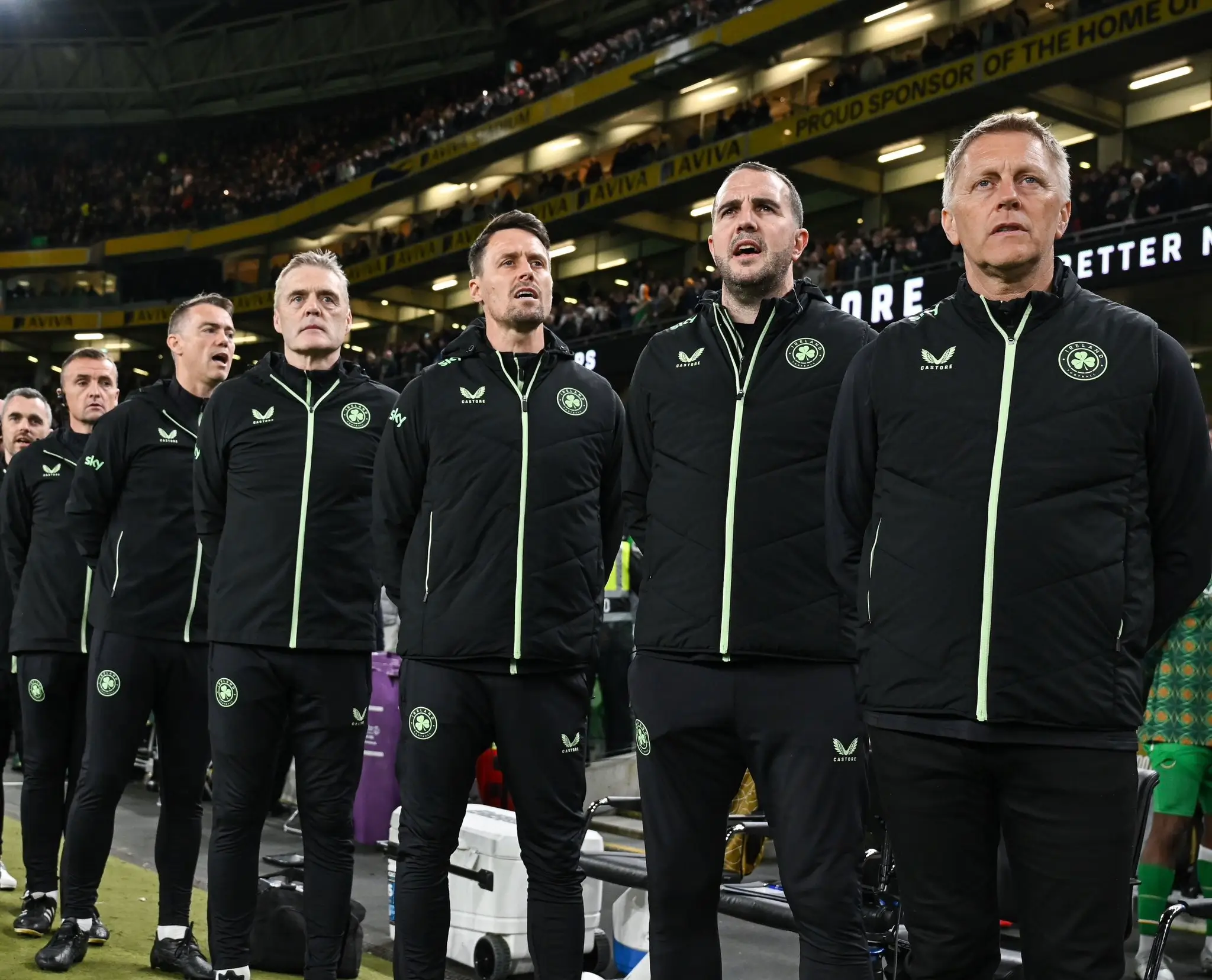 Timnas Republik Irlandia mengambil sikap berbeda dalam seremoni sebelum pertandingan kontra Timnas Israel pada UEFA Nations League 2026-2027. Foto X Timnas Irlandia.