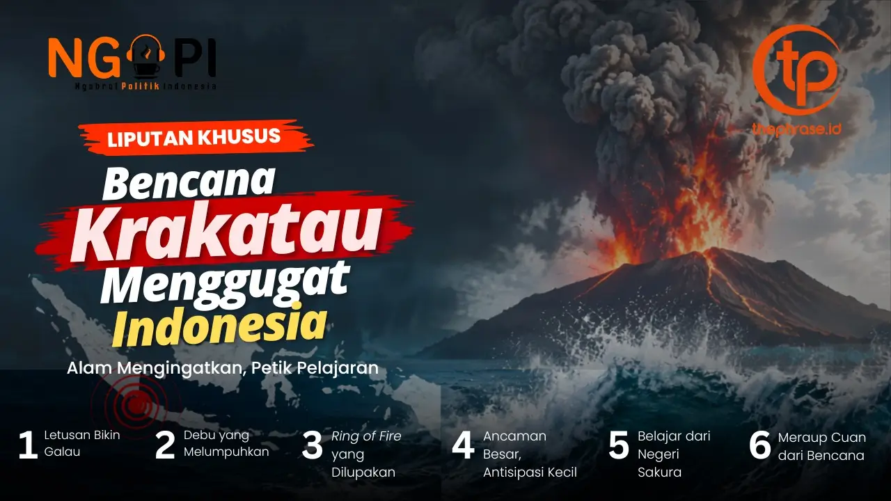 Letusan Gunung Anak Krakatau. (Foto: Dok. ThePhrase.id/Ferian Ibrahim)