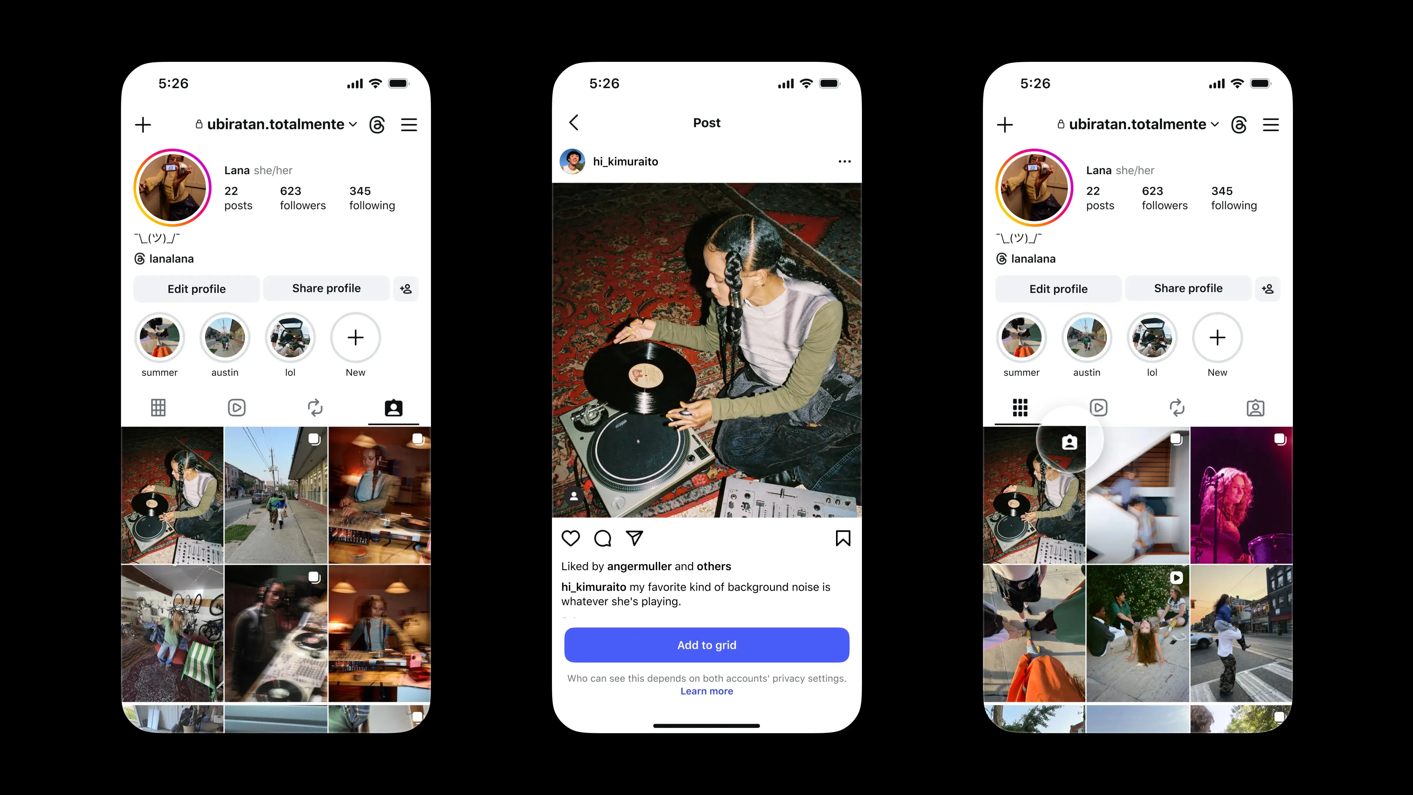 Foto: Memunculkan Foto Tag di Grid (dok. Instagram)