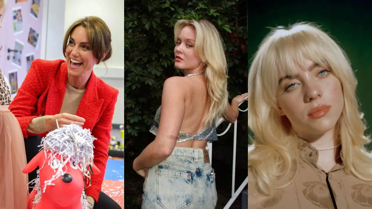 Foto: Kiri-Kanan: Kate Middleton (instagram.com/earlychildhood), Zara Larsson (instagram.com/zaralarsson), dan Billie Eilish (instagram.com/billieeilish) dengan gaya rambut curtain bangs