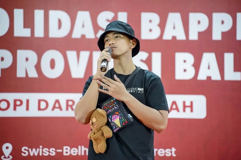 Ketua Umum PSI Kaesang Pangarep saat kegiatan Konsolidasi Bappilu PSI Provinsi Bali, Sabtu (30/9/23). (Foto: Instagram/psi_id)