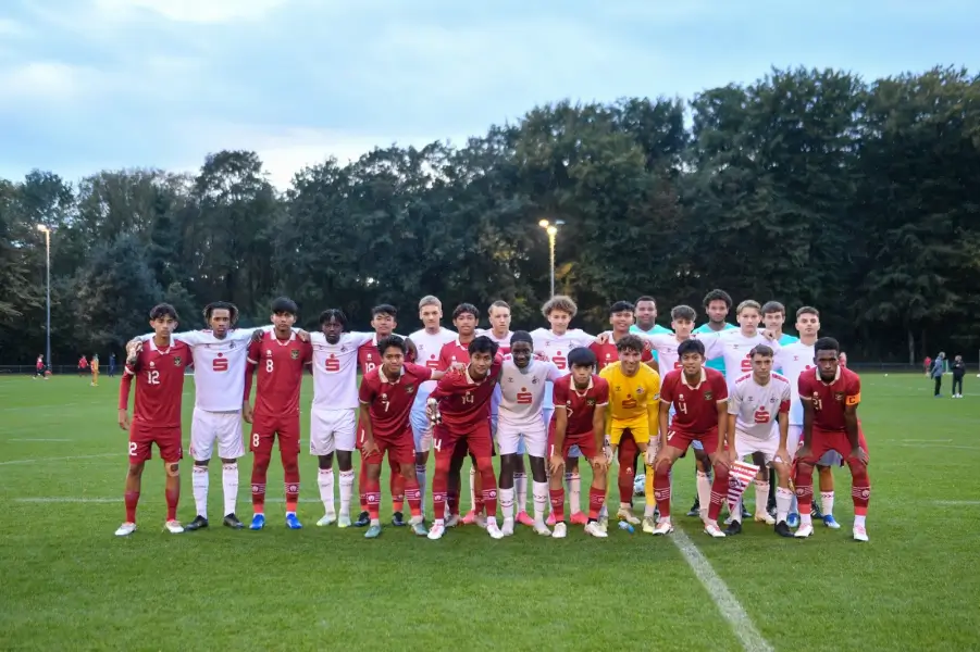 Timnas Indonesia U-17 melawan FC Koln U-17. (Foto: PSSI)