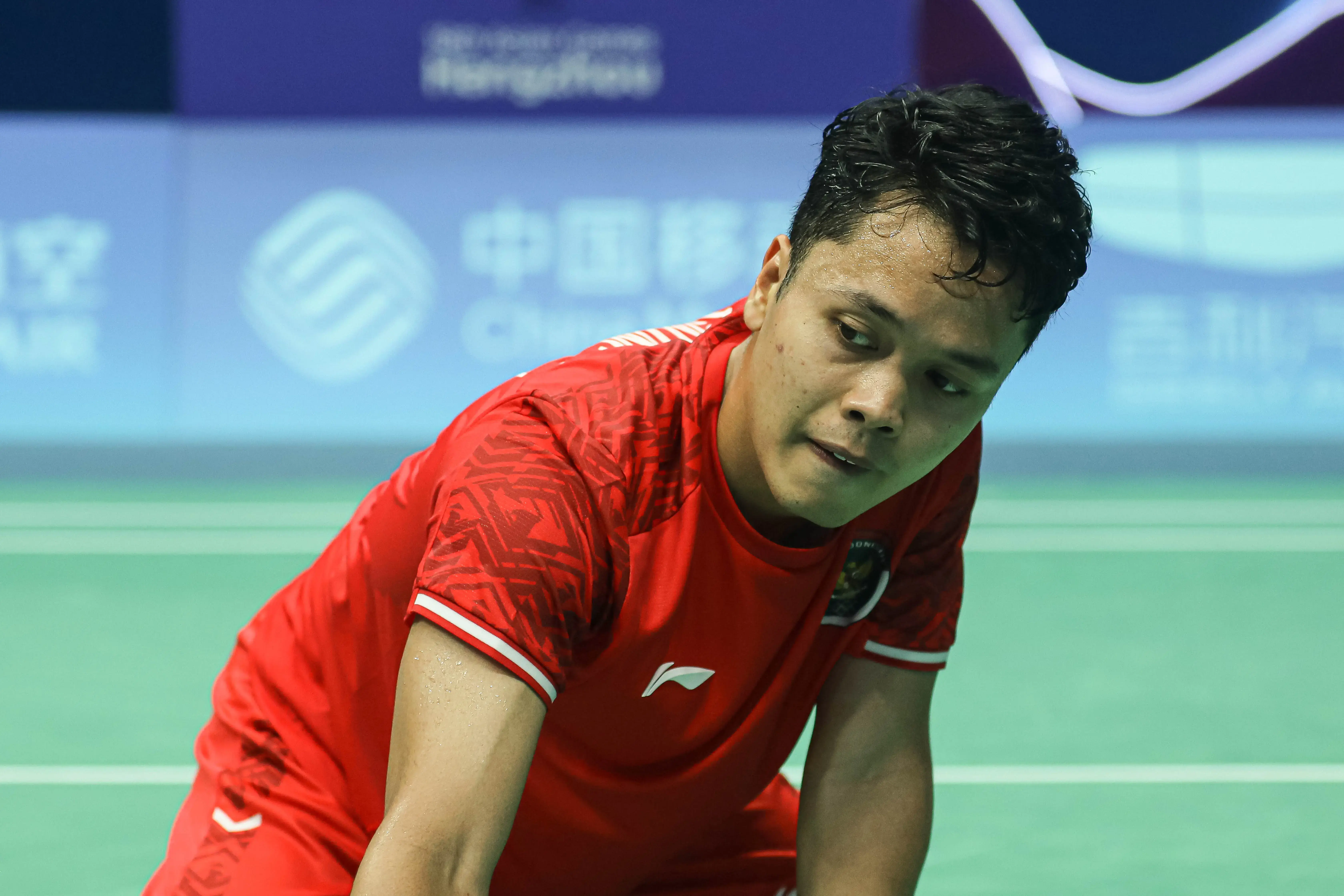 Tunggal putra Indonesia, Anthony Ginting gagal mempersembahkan medali di Asian Games 2022. (Foto: PBSI)