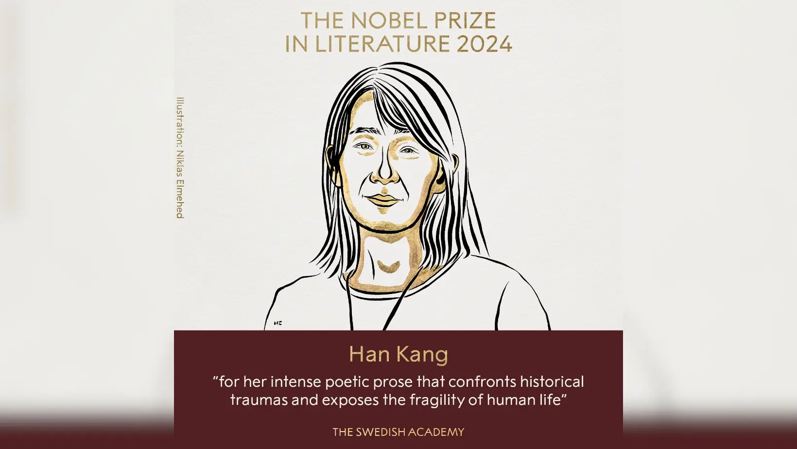 Foto: Han Kang Raih Nobel Sastra 2024 (Courtesy of Nobel Prize)