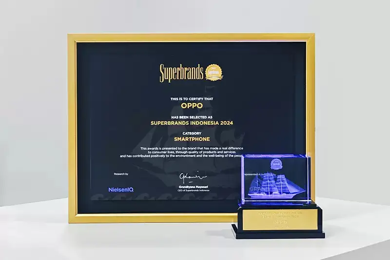 Foto: OPPO raih penghargaan Superbrands 2024 pada kategori Smartphone (dok. Oppo Indonesia)