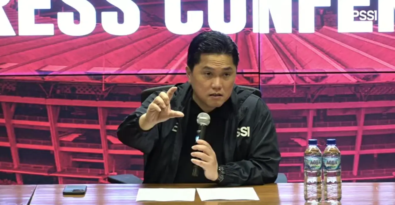 Ketua Umum PSSI, Erick Thohir. Foto: Tangkapan layar