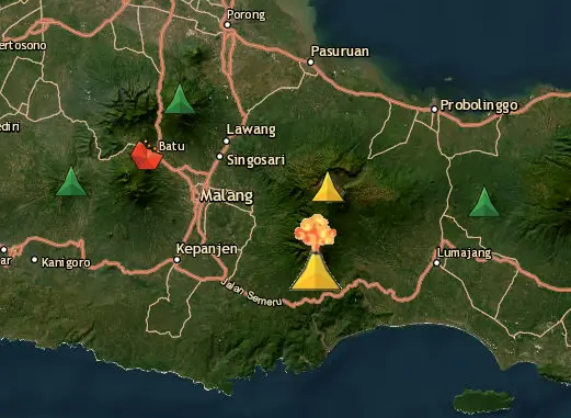 Tangkapan layar aktivitas Gunung Semeru. (Foto: magma.esdm.go.id)