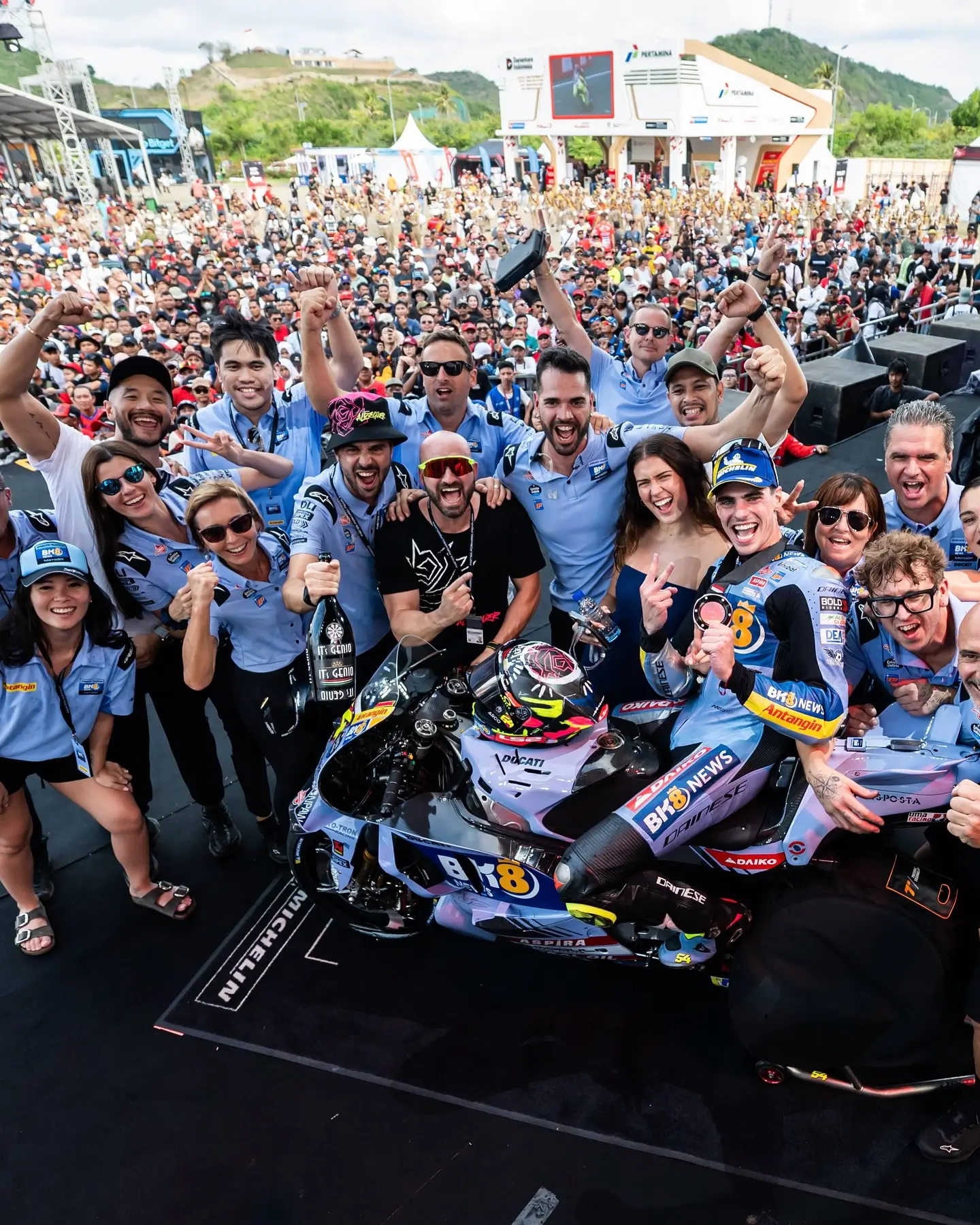 Fermin Aldeguer menjuarai MotoGP Indonesia 2025. (Foto: Instagram Fermin Aldeguer)