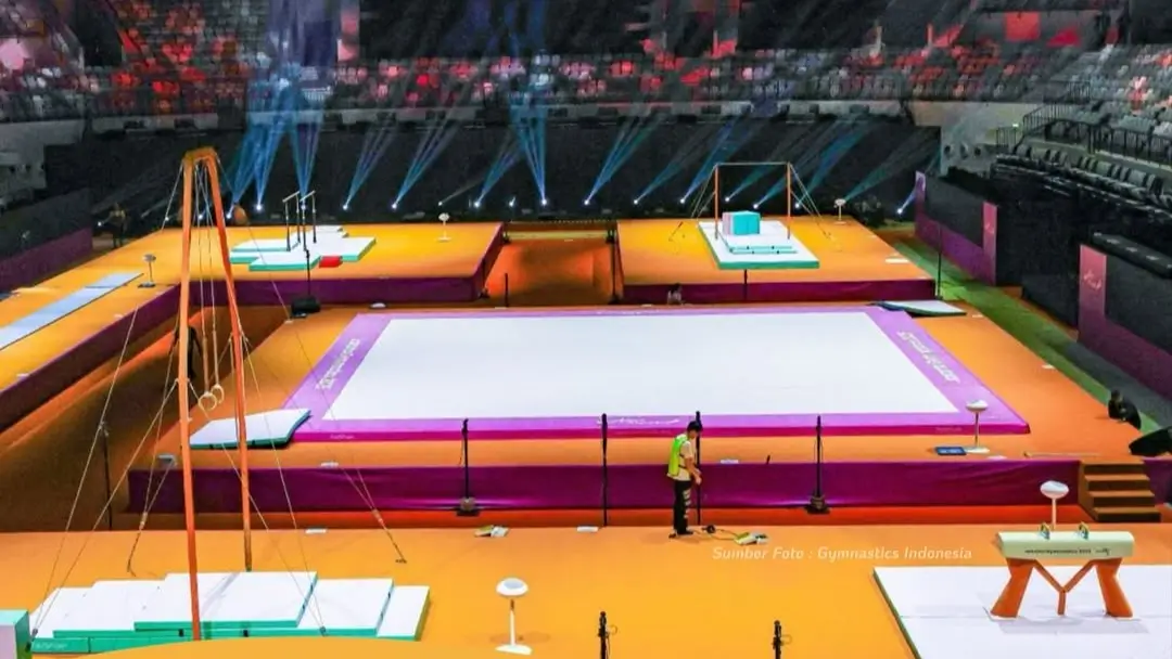 Arena Kejuaraan Dunia Senam Artistik 2025, Jakarta. (Foto: Instagram Kemenpora & Gymnastics Indonesia)