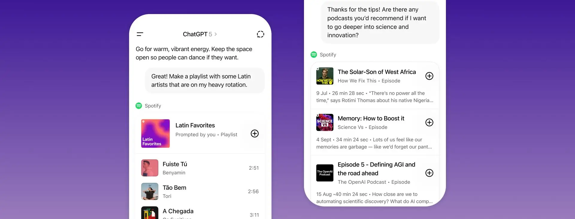 Foto: Integrasi Spotify dengan ChatGPT (dok. Spotify)