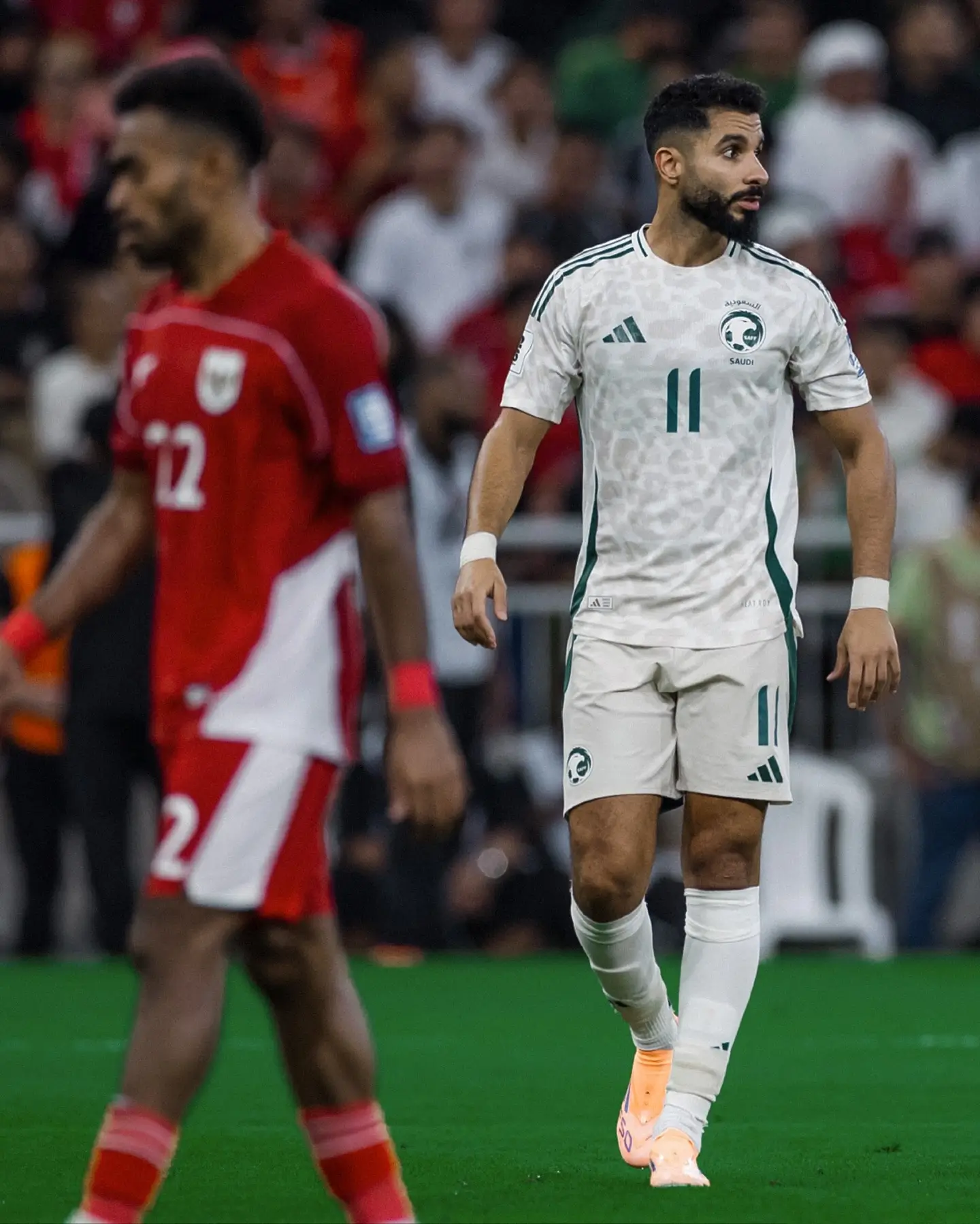 Timnas Arab Saudi menuntaskan dendam lama kepada Timnas Indonesia dengan kemenangan dramatis 3-2 dalam laga Putaran Keempat Grup B Kualifikasi Piala Dunia 2026 zona Asia. Foto: Timnas Arab Saudi 