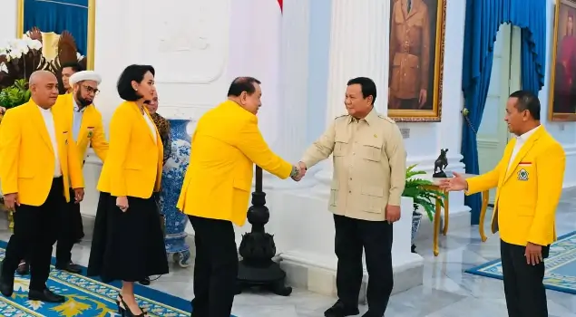 Silaturahmi pengurus DPP Partai Golkar dengan Presiden RI, Prabowo Subianto di Istana Kepresidenan, Jakarta pada Minggu (27/08/25) lalu. (Foto: Instagram/bahlillahadalia)