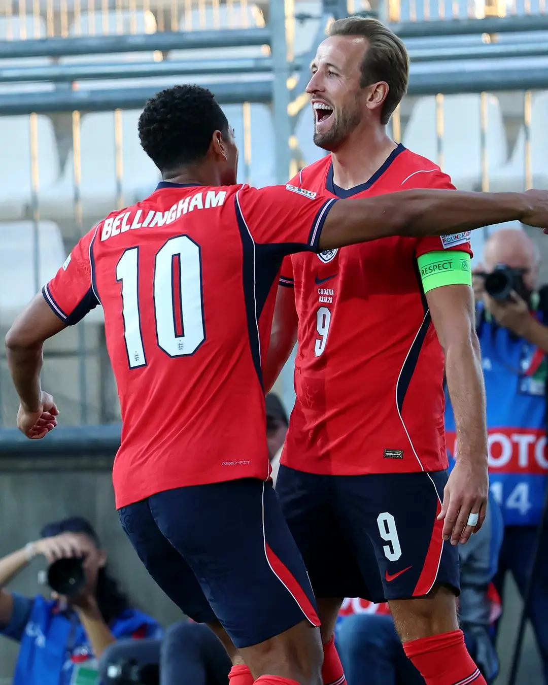 Timnas Inggris pesta gol di kandang Timnas Kroasia. Foto X Timnas Inggris.