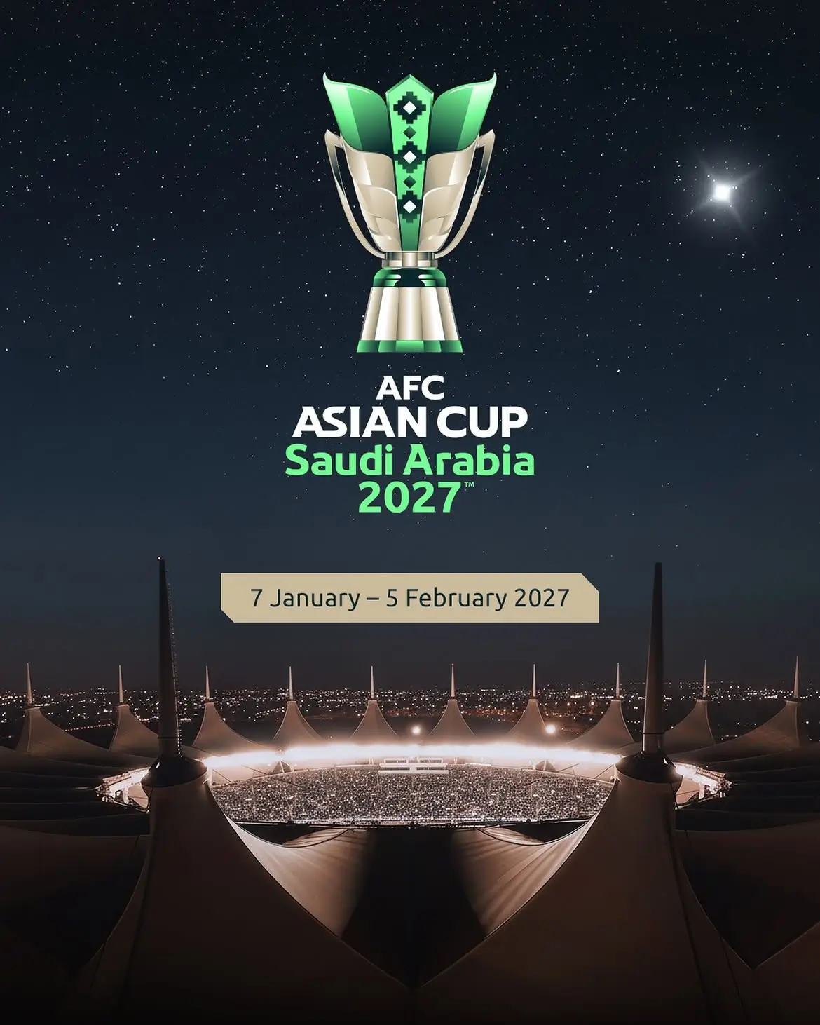 Piala Asia 2027 yang dijadwalkan berlangsung di Arab Saudi pada 7 Januari 2027 terancam mengalami penundaan. Foto AFC.