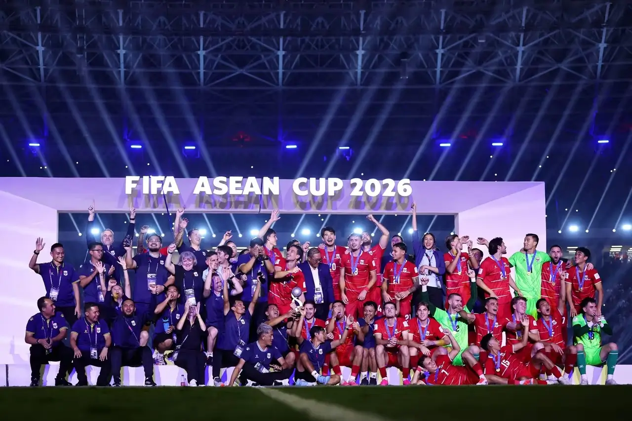 Timnas Indonesia mencatat sejarah dengan menjadi juara perdana FIFA ASEAN Cup 2026. Foto FIFA.