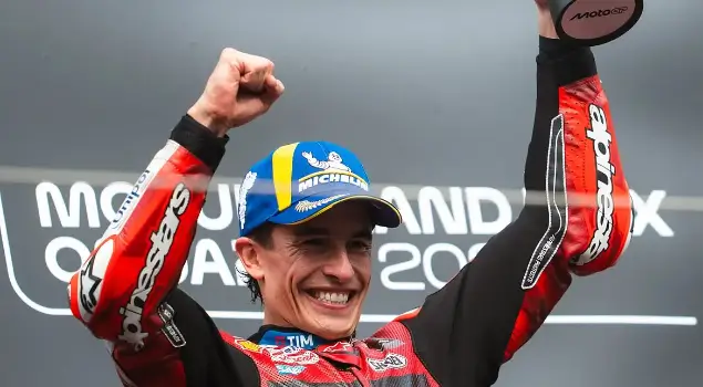 Marc Marquez mengakhiri kutukan di Sirkuit Mandalika. Foto Instagram Marc Marquez.