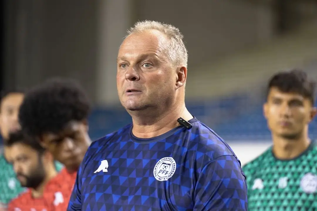 Pelatih Timnas Filipina, Michael Weiss, bicara soal risiko bermain terbuka saat nanti menghadapi Indonesia. (Foto: PFF)
