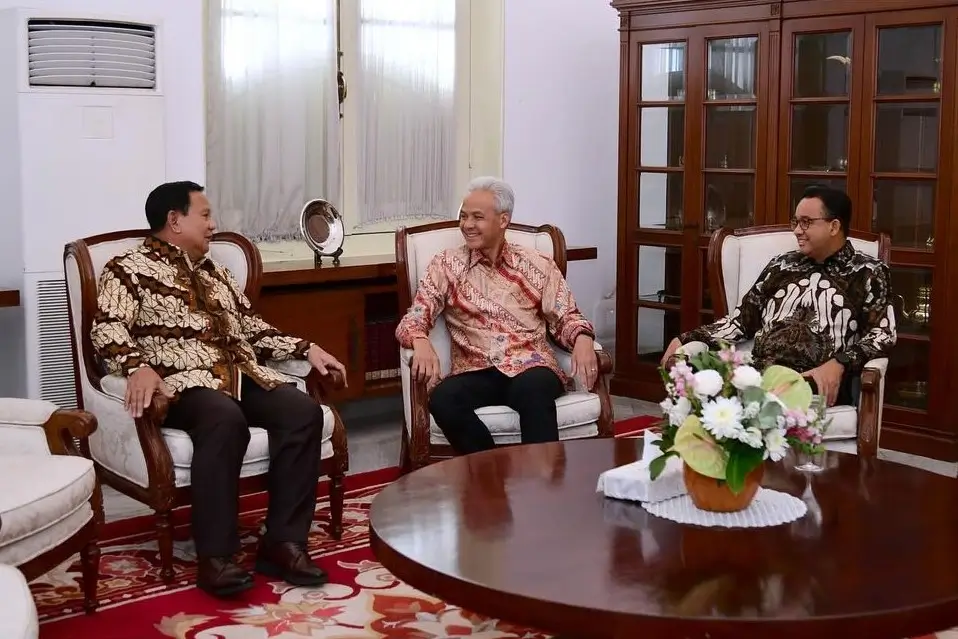 Tiga bakal calon presiden; Prabowo Subianto, Ganjar Pranowo, dan Anies Baswedan. (Foto: Instagram/prabowo)
