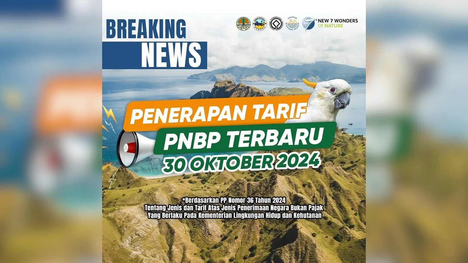Foto: Penerapan Tarif PNBP Terbaru (instagram.com/btn.komodo)