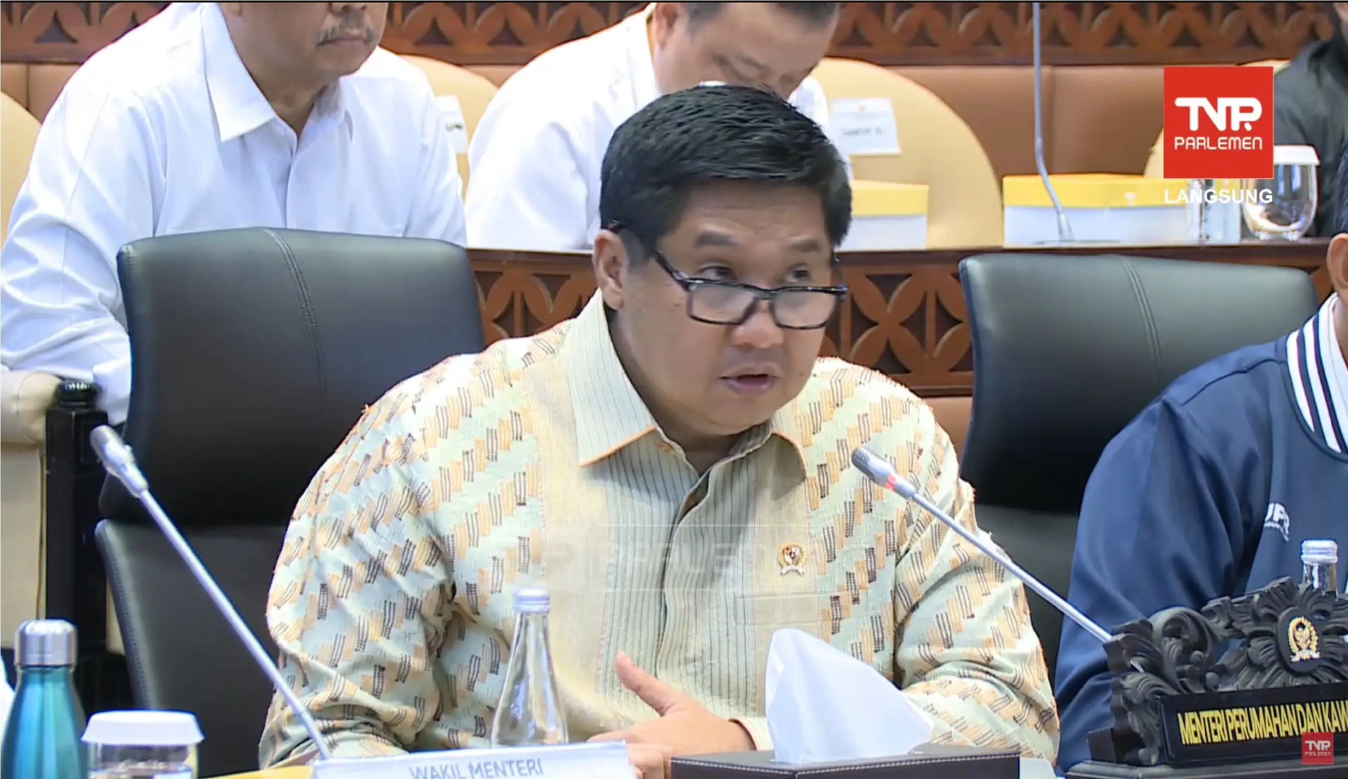 Menteri PKP Maruarar Sirait. (Foto: Tangkapan layar YouTube/TVR Parlemen)