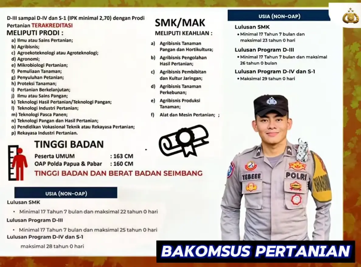 Daftar Jadi Bintara Kompetensi Khusus di Polri  Ini Syaratnya 