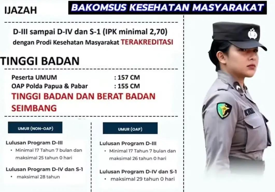 Daftar Jadi Bintara Kompetensi Khusus di Polri  Ini Syaratnya 