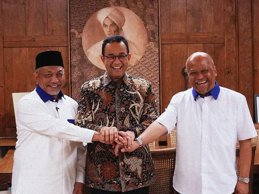 Pertemuan pasangan cagub-cawagub Pilkada Jabar nomor urut 3, Ahmad Syaikhu-Ilham Habibie dengan Mantan Gubernur DKI Jakarta, Anies Baswedan. (Foto: Instagram/aniesbaswedan)