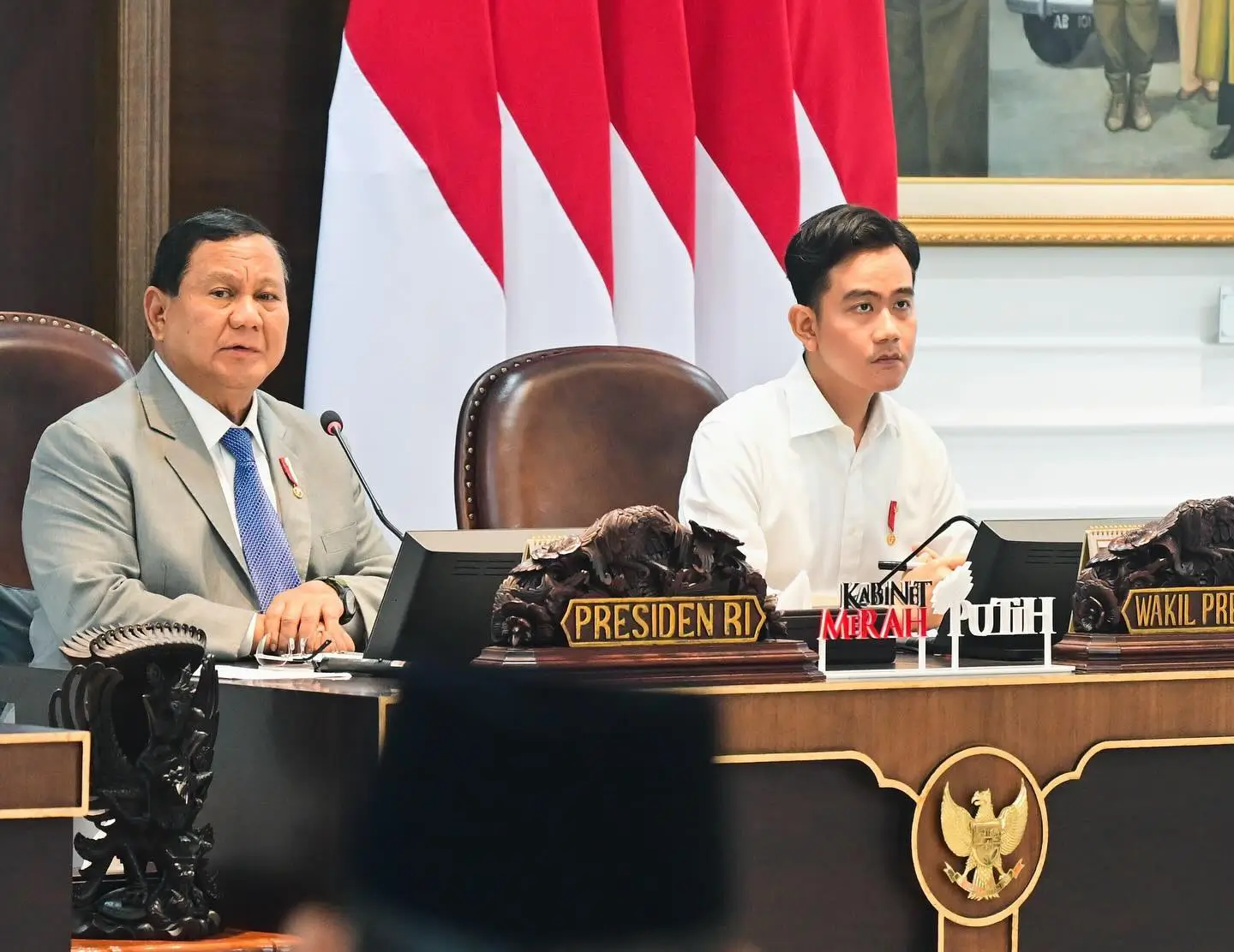Presiden RI, Prabowo Subianto (kiri) dan Wakil Presiden RI, Gibran Rakabuming Raka (kanan). (Foto: Instagram/gibran_rakabuming)
