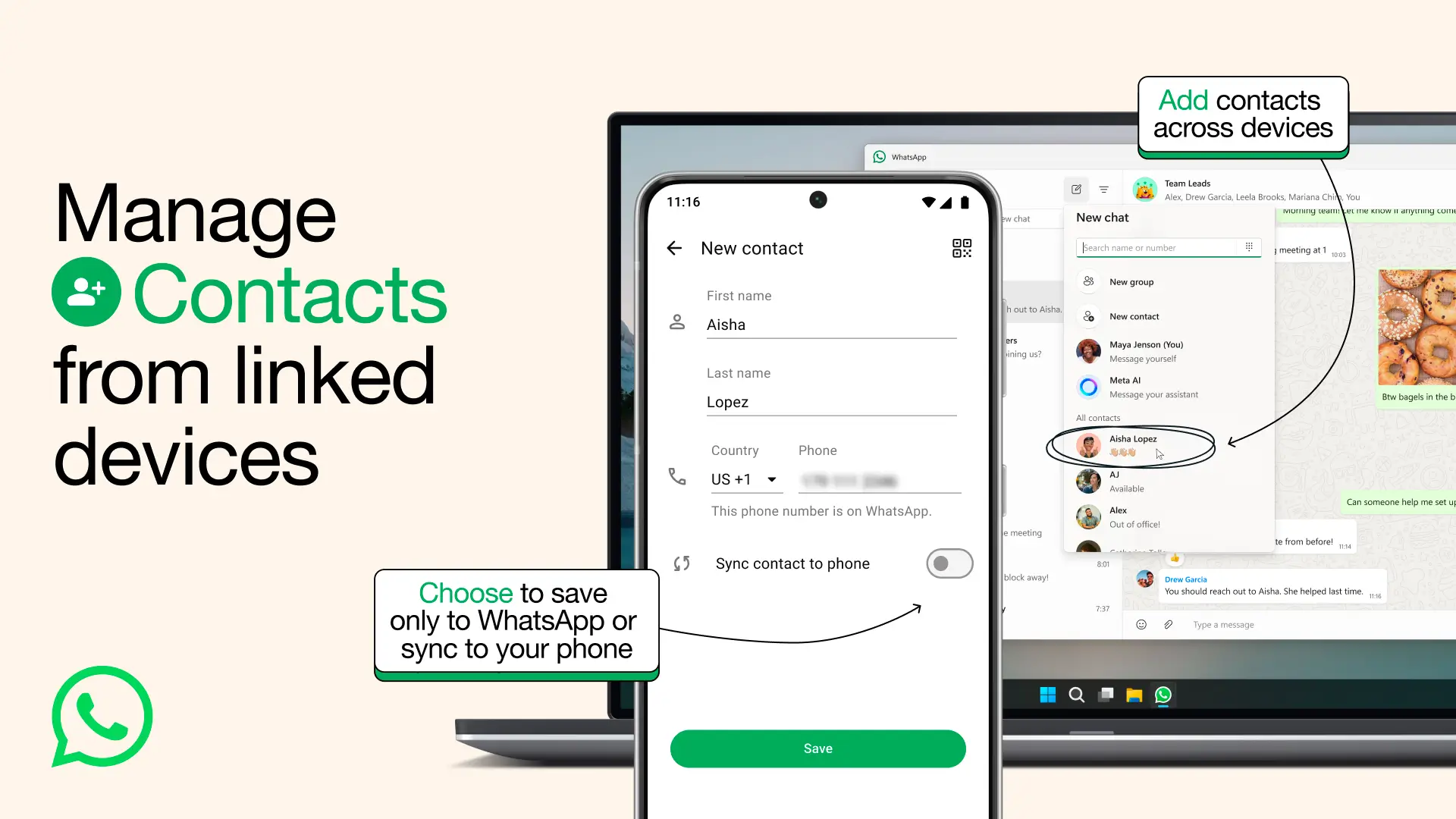 Foto: Fitur Tambah dan Kelola Kontak WhatsApp (dok. WhatsApp)