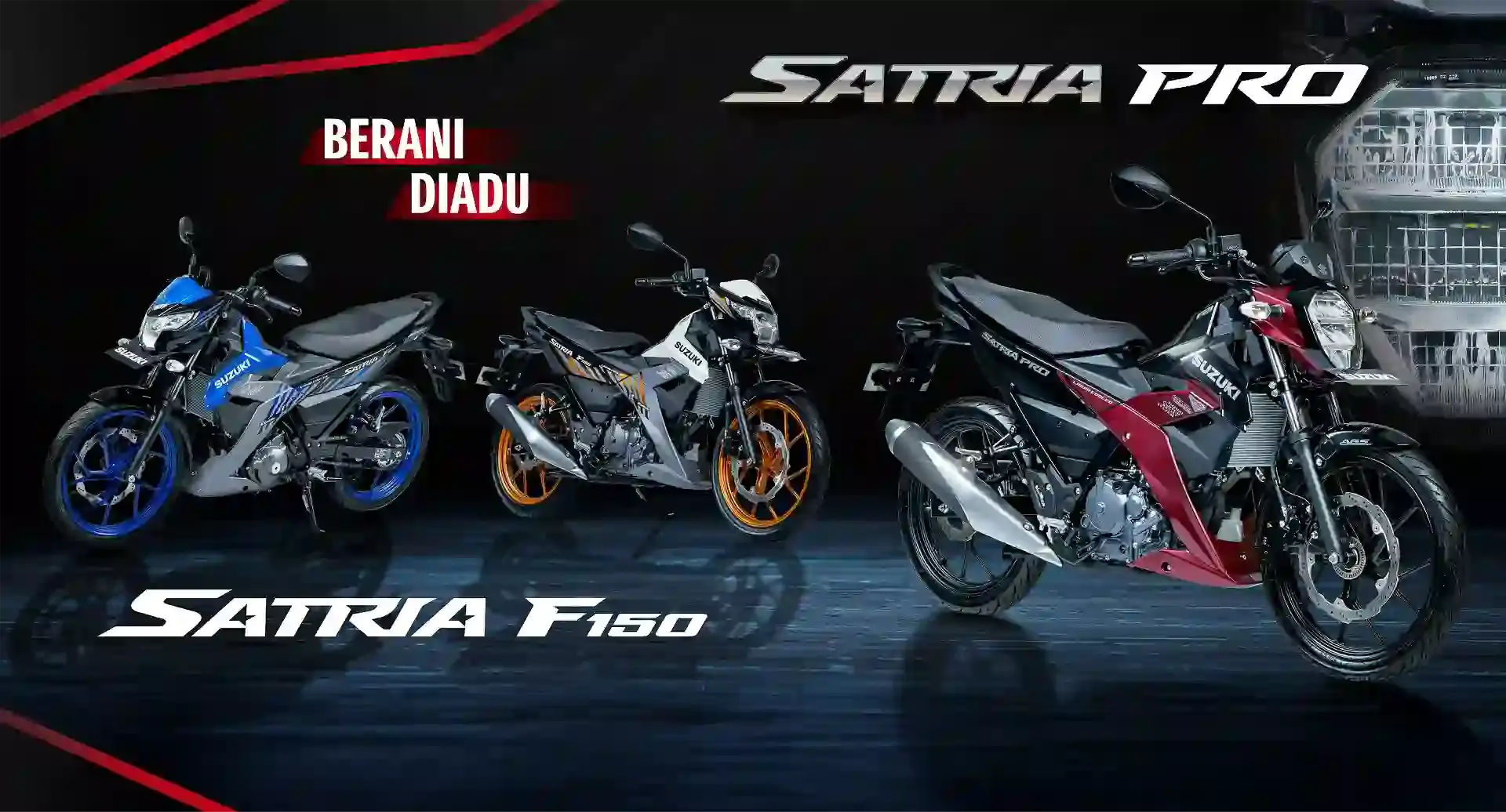 Suzuki Satria Pro dan Satria F150. (Foto: suzuki.co.id)