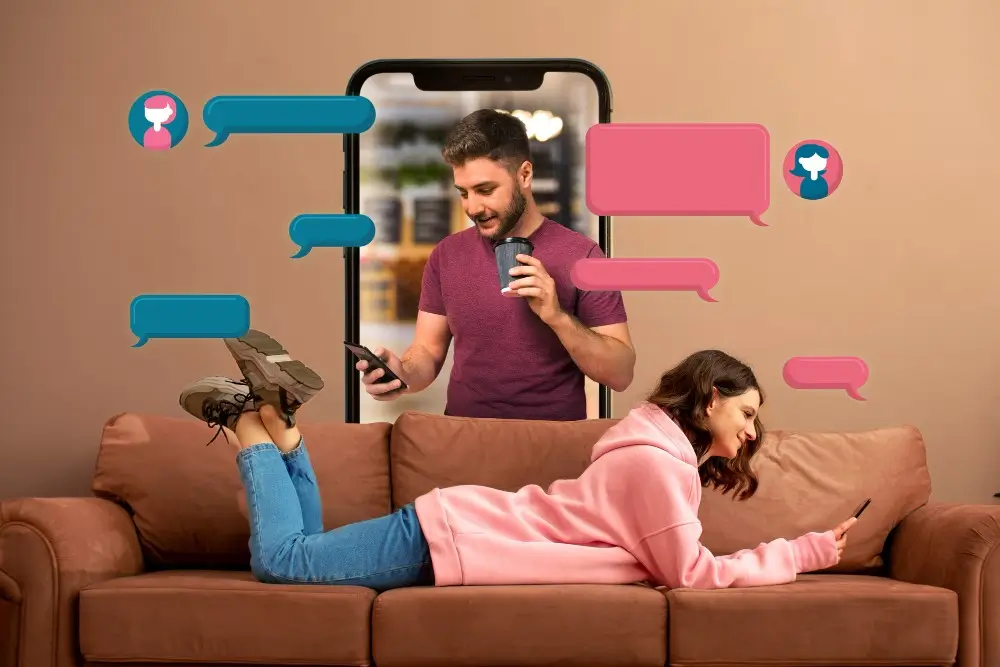 Ilustrasi menggunakan dating apps. (Foto: Freepik)