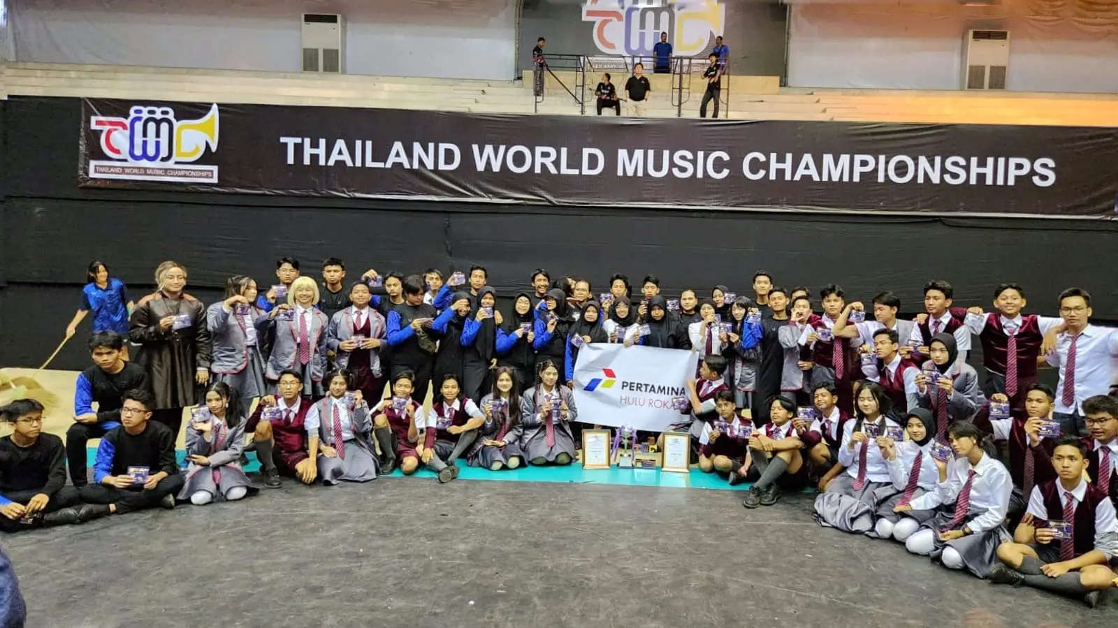 Marching Band BCK Rumbai Binaan PHR Juara Internasional di Thailand