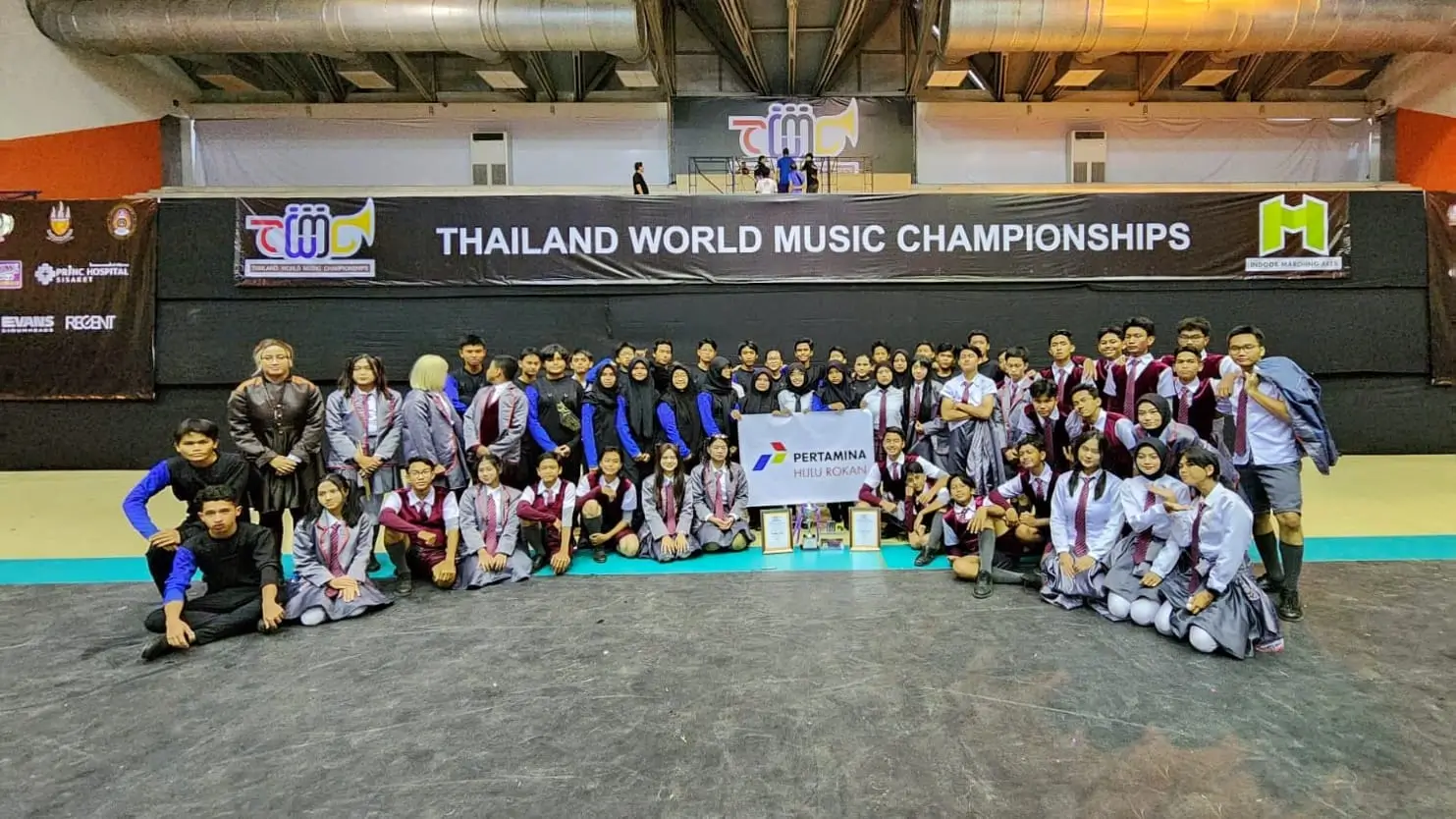 Marching Band BCK Rumbai Binaan PHR Juara Internasional di Thailand