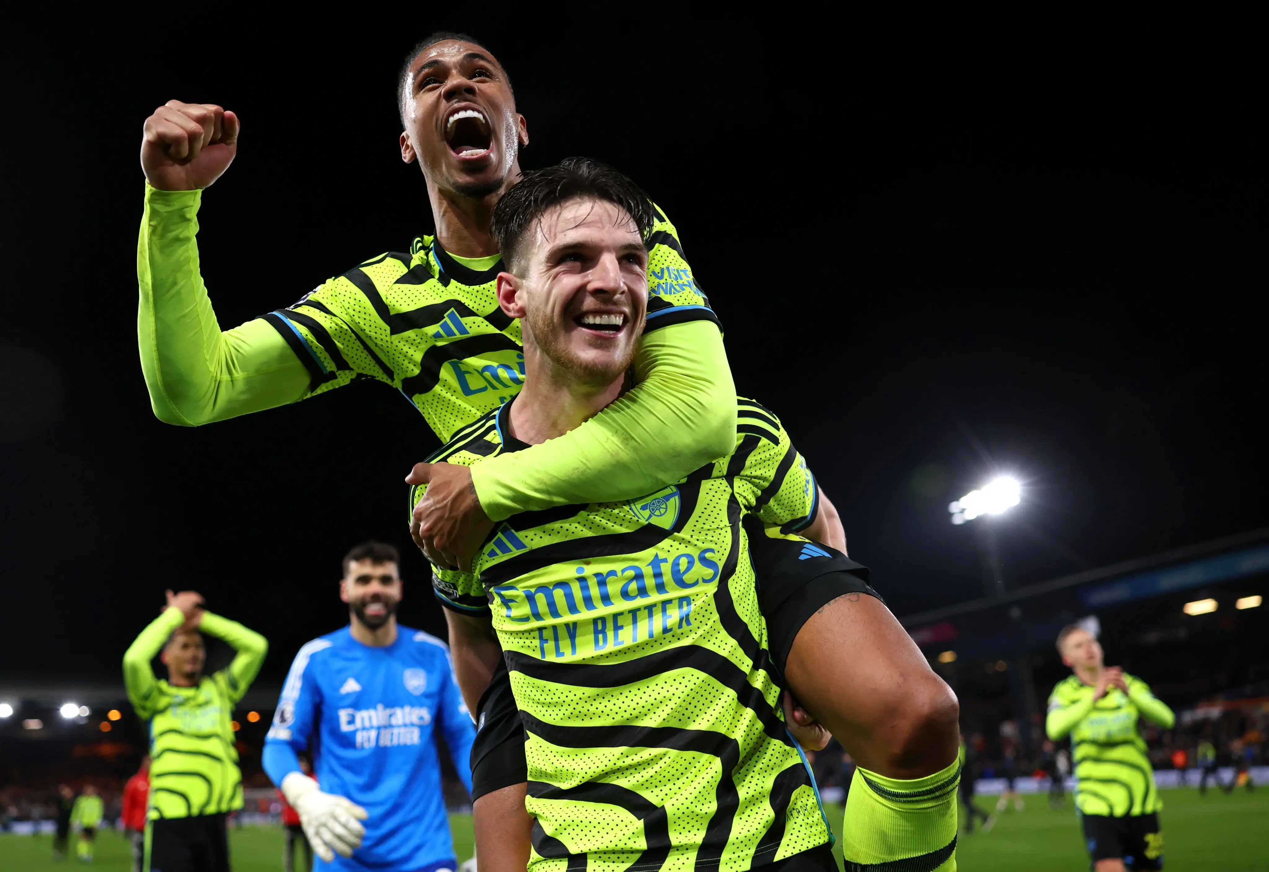 Arsenal berpesta di kandang Luton Town. Foto X Arsenal.