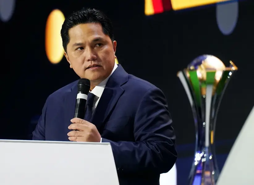 Ketua Umum PSSI, Erick Thohir berpidato di FIFA Football Summit 2023. (Foto: PSSI)