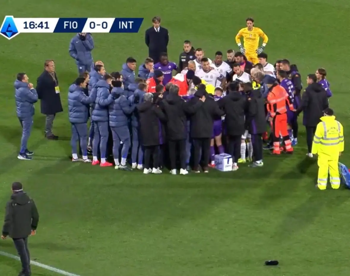 Gelandang Fiorentina Kolaps ketika Melawan Inter Milan  Sempat Didiagnosis Serangan Epilepsi dan Jantung Singkat