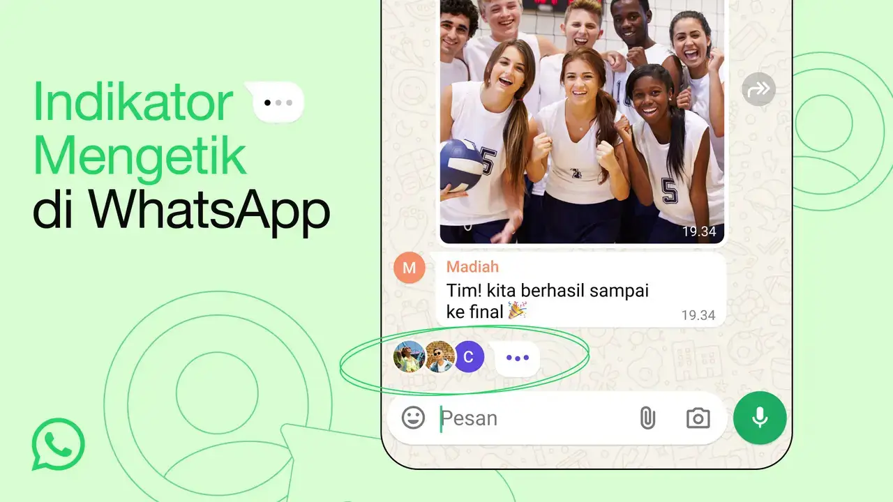 Foto: Indikator Mengetik di WhatsApp (dok. WhatsApp)