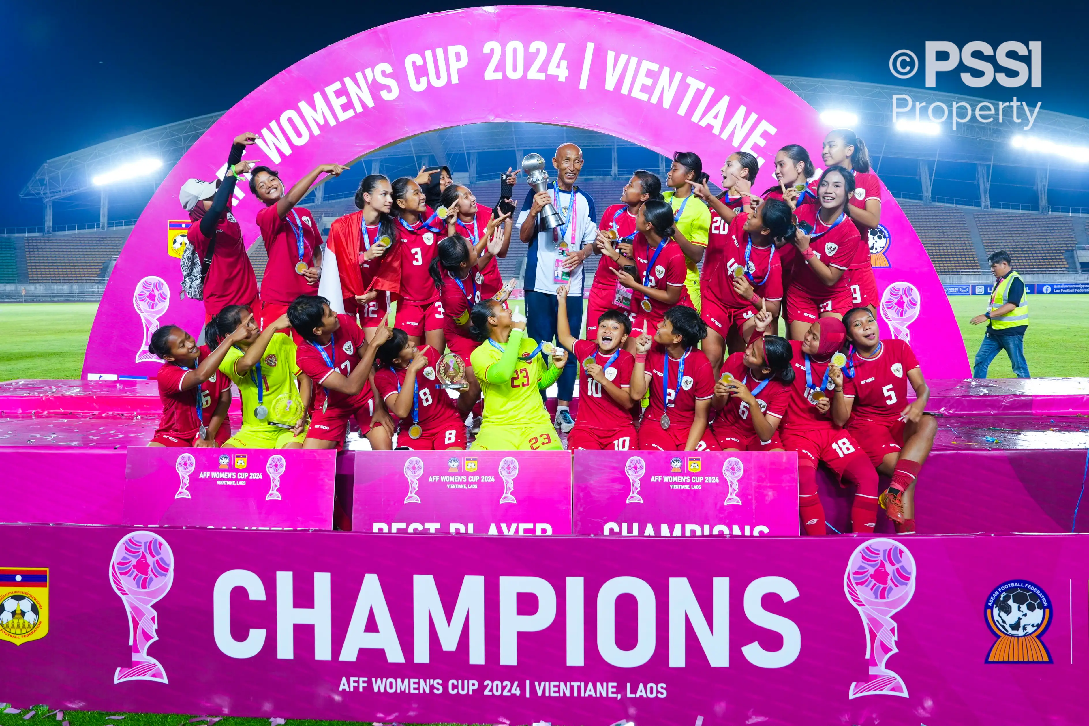 Timnas Indonesia Wanita keluar sebagai Juara di Piala AFF Wanita 2024. Dok. PSSI