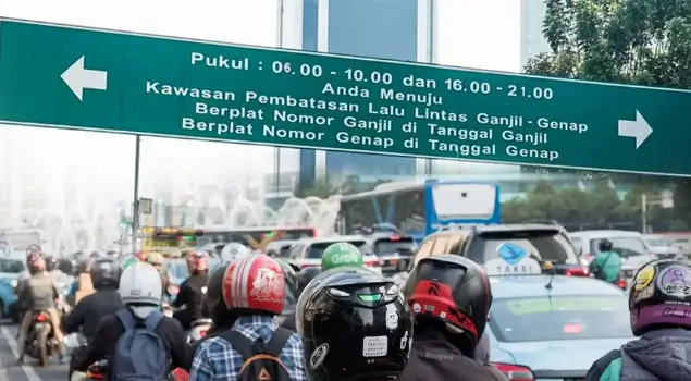 Ilustrasi ruas jalan ganjil genap di Jakarta. (Foto: smartcity.jakarta.go.id)