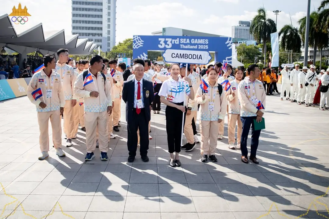 Kontingen Kamboja untuk SEA Games Thailand 2025. (Foto: Instagram/olympic.cam)